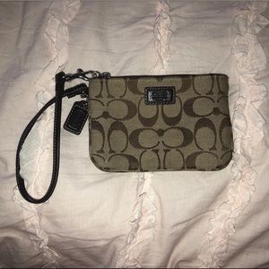 Brown Coach Wristlet